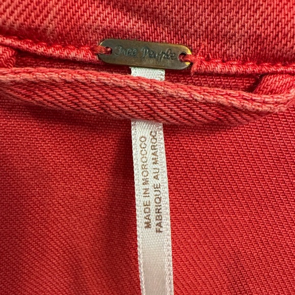 Free People Red Rumors Demin Jacket - Picture 5 of 11